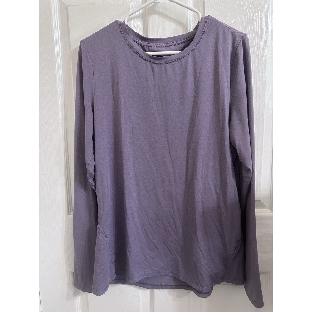 Wicking, Workout, Lavender Long Sleeve T With Thumb Cutout Jockey Brand XL